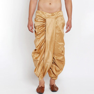 Men Brown Solid Dhoti Pants